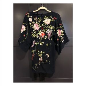 ASOS Embroidered Floral Print Dress